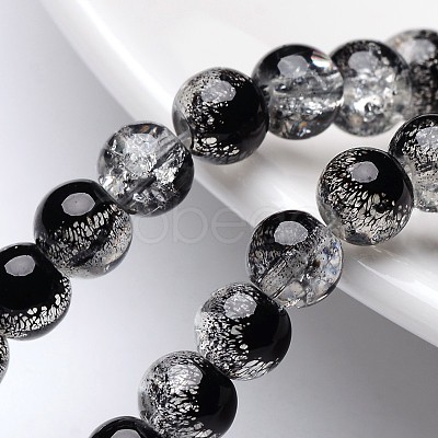 Crackle Glass Beads Strands X-CCG-Q002-6mm-11-1