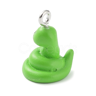 Opaque Resin Pendants RESI-Z014-01G-1