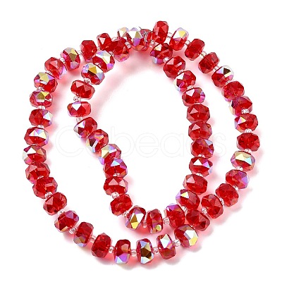 Transparent Electroplate Glass Beads Strands EGLA-P062-01A-HR06-1