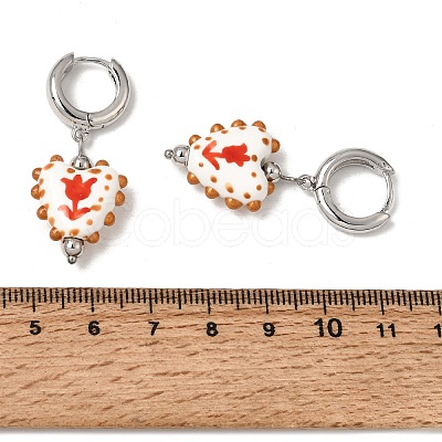 Brass Hoop Dangle Earrings KK-CBA8324-26P-01-1