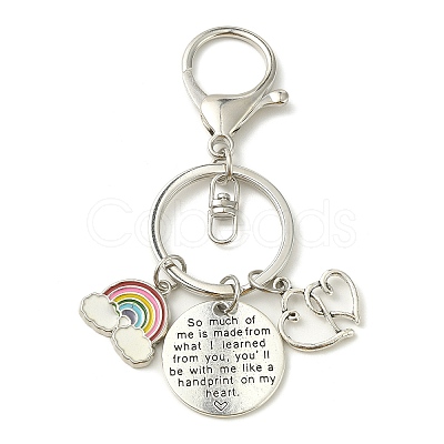 Teachers' Day Rainbow Alloy Enamel Keychains KEYC-TA00024-02-1