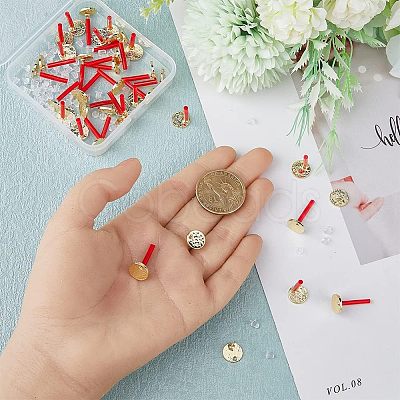 60Pcs Alloy Stud Earring Findings FIND-FH0005-71-1