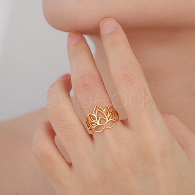304 Stainless Steel Finger Rings RJEW-L129-02G-1