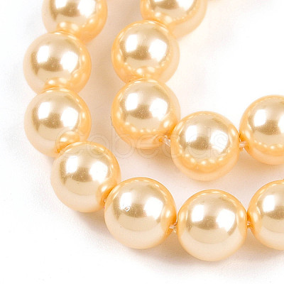 Baking Paint Pearlized Glass Pearl Bead Strands HY-N002-6mm-A09-1