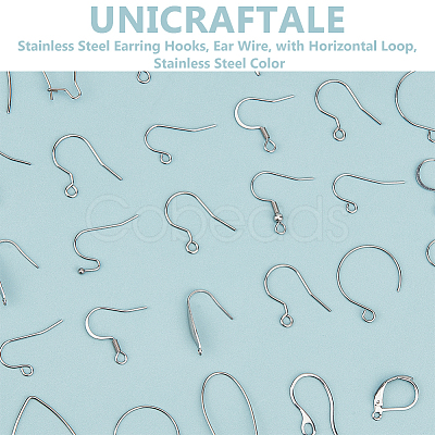 304 Stainless Steel Earring Hooks STAS-UN0001-33P-1