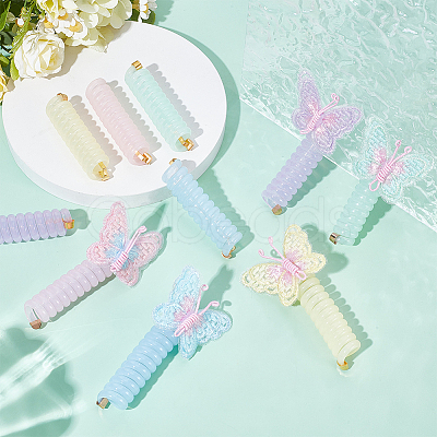 10Pcs 10 Styles Silicone Hair Accessories for Women Girls OHAR-AR0001-09-1