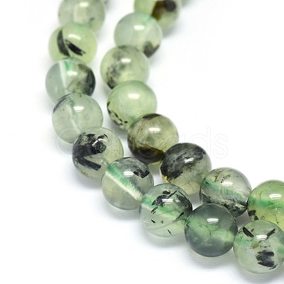 Natural Prehnite Beads Strands G-F602-01-6mm-1