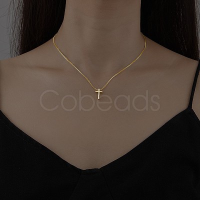 Cross Alloy Pendant Necklaces WGAF0E8-19-1