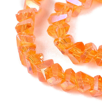 Electroplate Transparent Glass Beads Strands EGLA-Q139-01A-A09-1