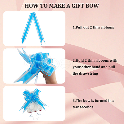 Plastic Bowknot Pull Bows AJEW-WH20064-74K-1
