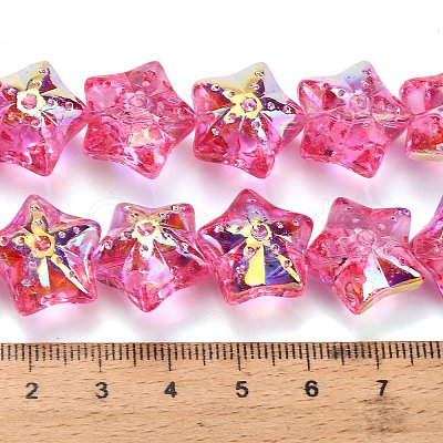 Electroplate Baking Paint Glass Beads Strands EGLA-K061-12A-AB10-1