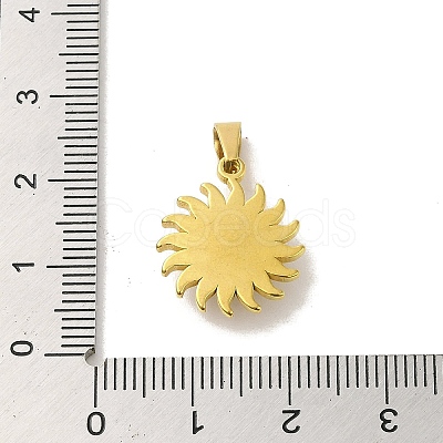 Gemstone Faceted Sun Pendants STAS-P361-03G-1