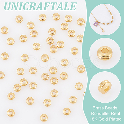 60Pcs Brass Beads KK-UN0003-15-1