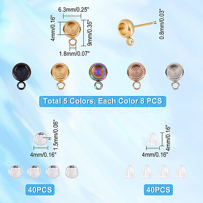 DIY Earring Making Finding Kits STAS-DC0007-39-1