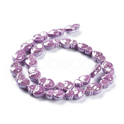 Glazed Porcelain Beads PORC-M003-09K-1