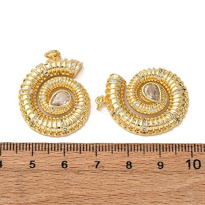 Brass Micro Pave Cubic Zirconia Pendants KK-A271-02A-G-1