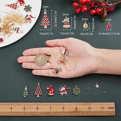 DIY Christmas Dangle Earrings Making Kit DIY-SC0019-52-1