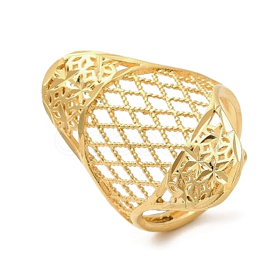 Light Gold Brass Adjustable Rings for Women RJEW-A022-01B-1