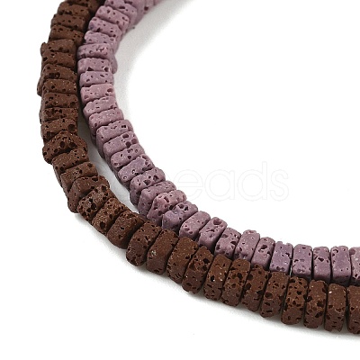 Handmade Porcelain Imitation Lava Rock Beads Strands PORC-P032-03M-1