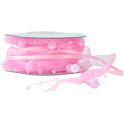 Polyester & Plastic Beads Ribbon OCOR-WH20012-61A-1