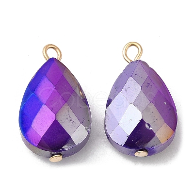 Imitation Jade Glass Pendants KK-Q777-02G-04-1