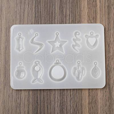 Geometrical Shape DIY Pendant Silicone Molds DIY-E070-01B-1