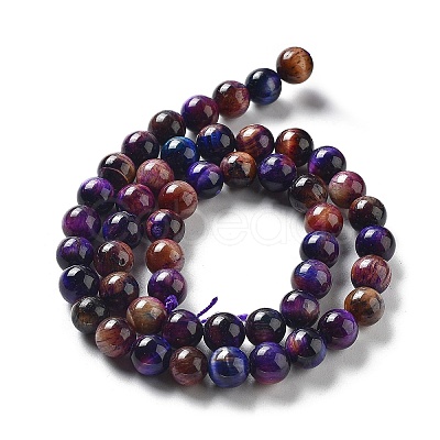 Natural Rainbow Tiger Eye Beads Strands G-NH0002-A01-B03-1