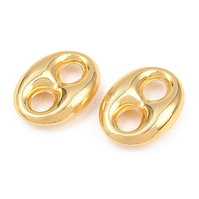 Brass Oval Links Connector Charms KK-H292-47G-02-1