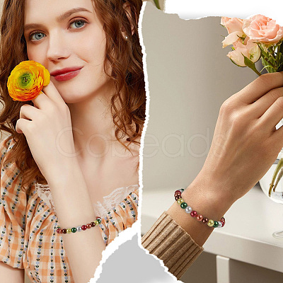 6 Colors Imitation Pearl Acrylic Beads OACR-SP0001-76B-1