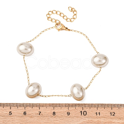 Acrylic Imitation Pearls Beasded Bracelets BJEW-F519-01G-1
