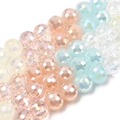 Electroplate Glass Beads Strands EGLA-D300-06-8mm-20-1