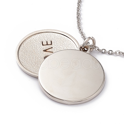 Sublimation Blank Aluminum Pendant Necklace LS-NJEW-E020-01P-01-1