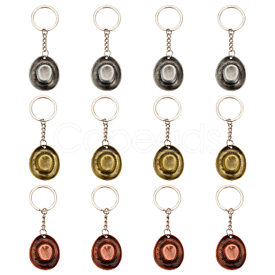 DICOSMETIC 12Pcs 3 Colors Alloy Keychain KEYC-DC0001-02-1