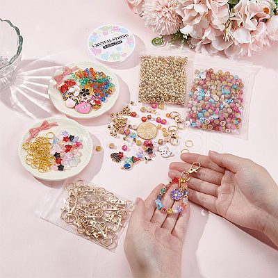 DIY Keychain Making Findings Kits DIY-BM0002-86-1