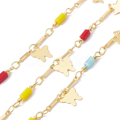Handmade Eco-friendly Brass Butterfly & Star Charms Chain CHC-E025-11G-1