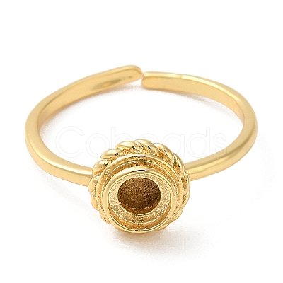 Rack Plating Brass Open Cuff Ring Findings RJEW-Z014-01G-1