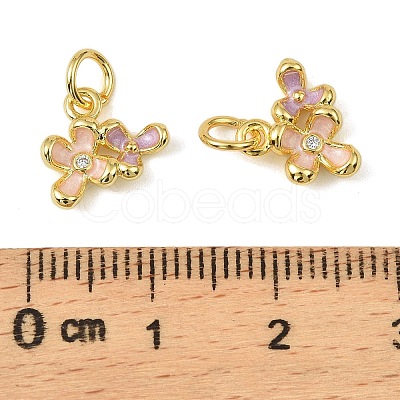 Brass Enamel Charms KK-C107-19G-1