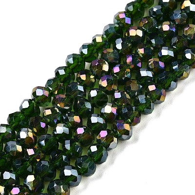 Electroplate Glass Beads Strands EGLA-A044-T4mm-B24-1