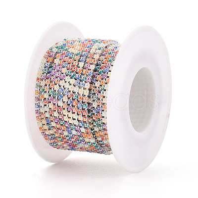 Iron & ABS Imitation Pearl Cup Chains CH-T007-01A-01-1