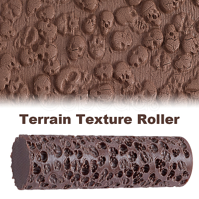 Plastic Skull Clay Texture Roller DIY-WH0698-071-1