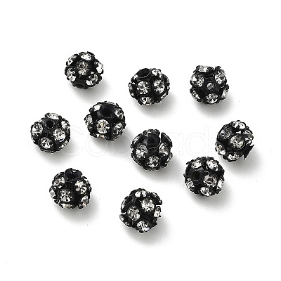 6mm Brass Crystal Rhinestone Beads KK-S519-01A-EB-1