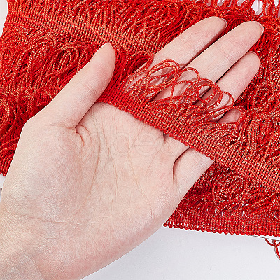 Polyester Tassel Lace Ribbon DIY-WH0308-535B-1
