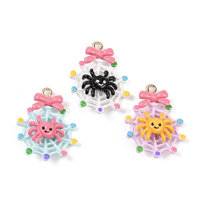 Halloween Alloy Enamel Pendants ENAM-A012-04G-1