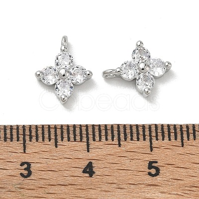 SHEGRACE Brass Cubic Zirconia Charms XGRQ4H448-680P-A-1
