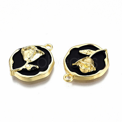 Rack Plating Alloy Enamel Pendants LS-ENAM-N060-18-02LG-1