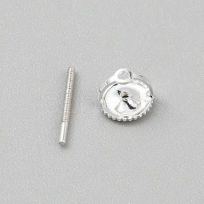 925 Sterling Silver Ear Nuts with Pins STER-WH20005-03S-1