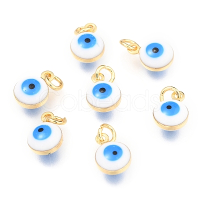 Brass Enamel Beads X-KK-B024-02G-I-1