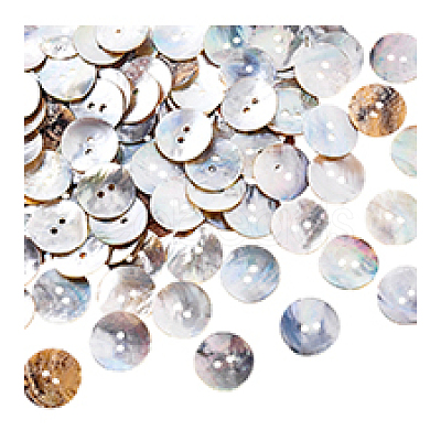 100Pcs Natural Akoya Shell Buttons BUTT-PH0001-41B-1