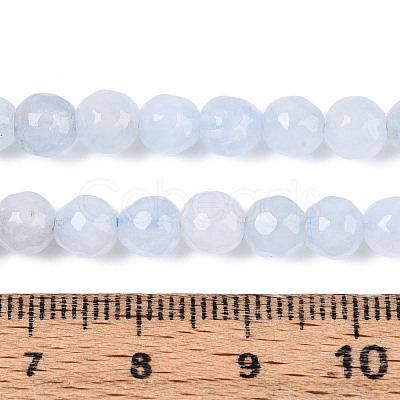 Dyed Natural White Jade Beads Strands X-G-T139-6mm-60-24-1