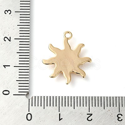 Brass with Glass Pendants KK-G503-40G-02-1